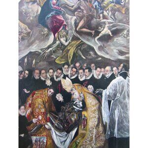 Vintage El Greco Print Burial of Count Orgaz 52845